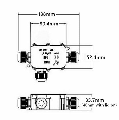 IP65 Waterproof Outdoor Junction Box – 2 & 3 Way - photo 5