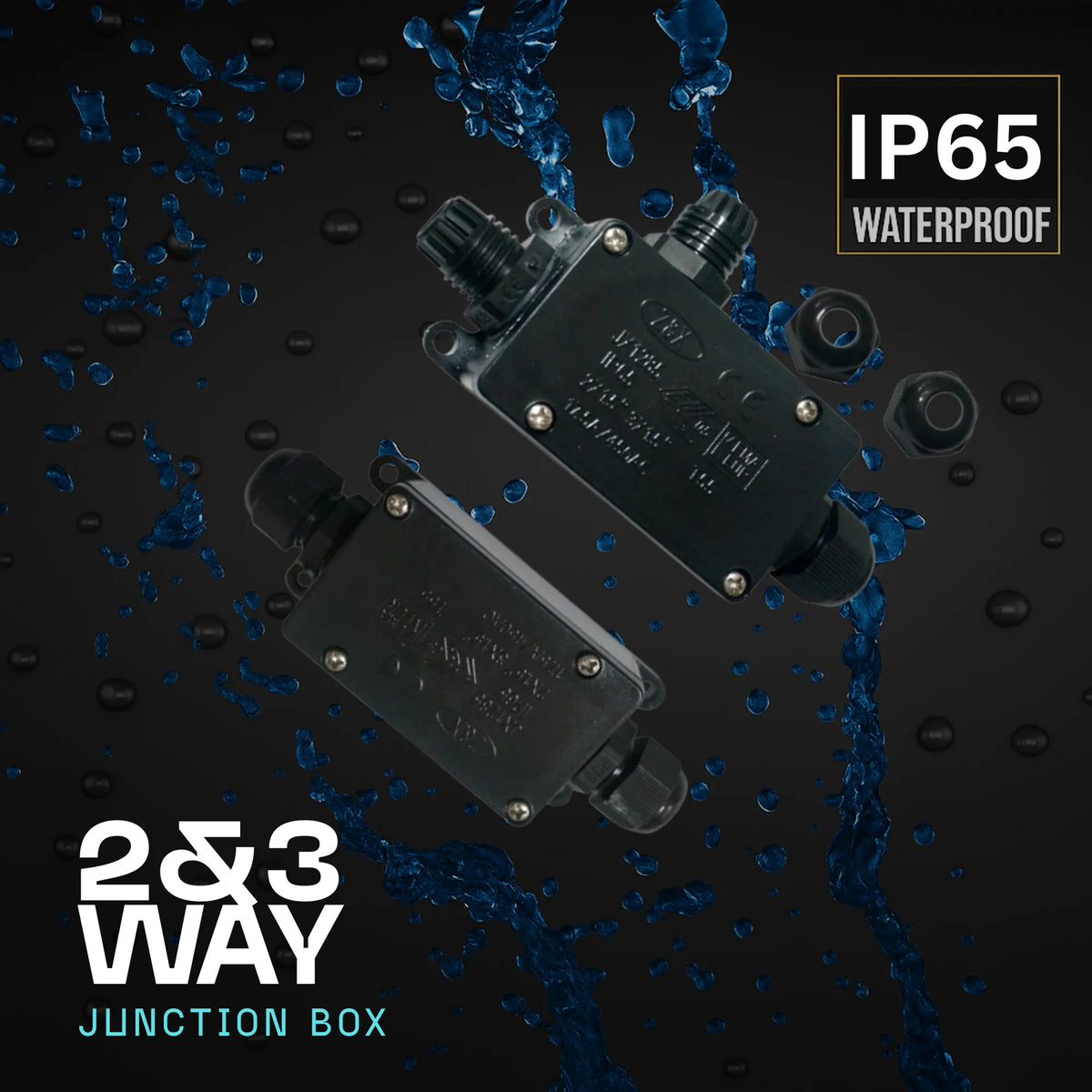 IP65 Waterproof Outdoor Junction Box – 2 & 3 Way - photo 2