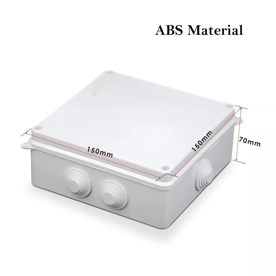 Waterproof ABS Junction Boxes – IP55 & IP65, 50 mm to 300 mm - 150 x 150 x 70mm, Single