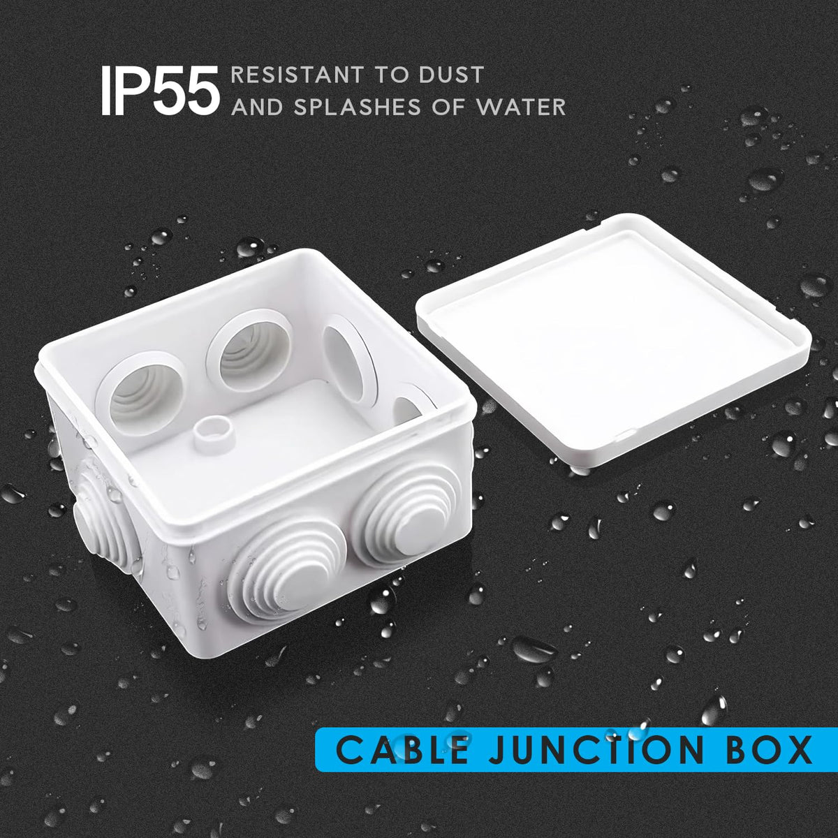 Waterproof ABS Junction Boxes – IP55 & IP65, 50 mm to 300 mm - photo 3