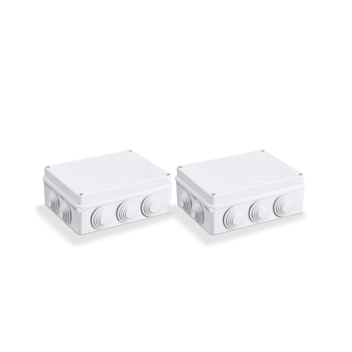 Waterproof ABS Junction Boxes – IP55 & IP65, 50 mm to 300 mm - 200 x 155 x 80mm, Pack of 2