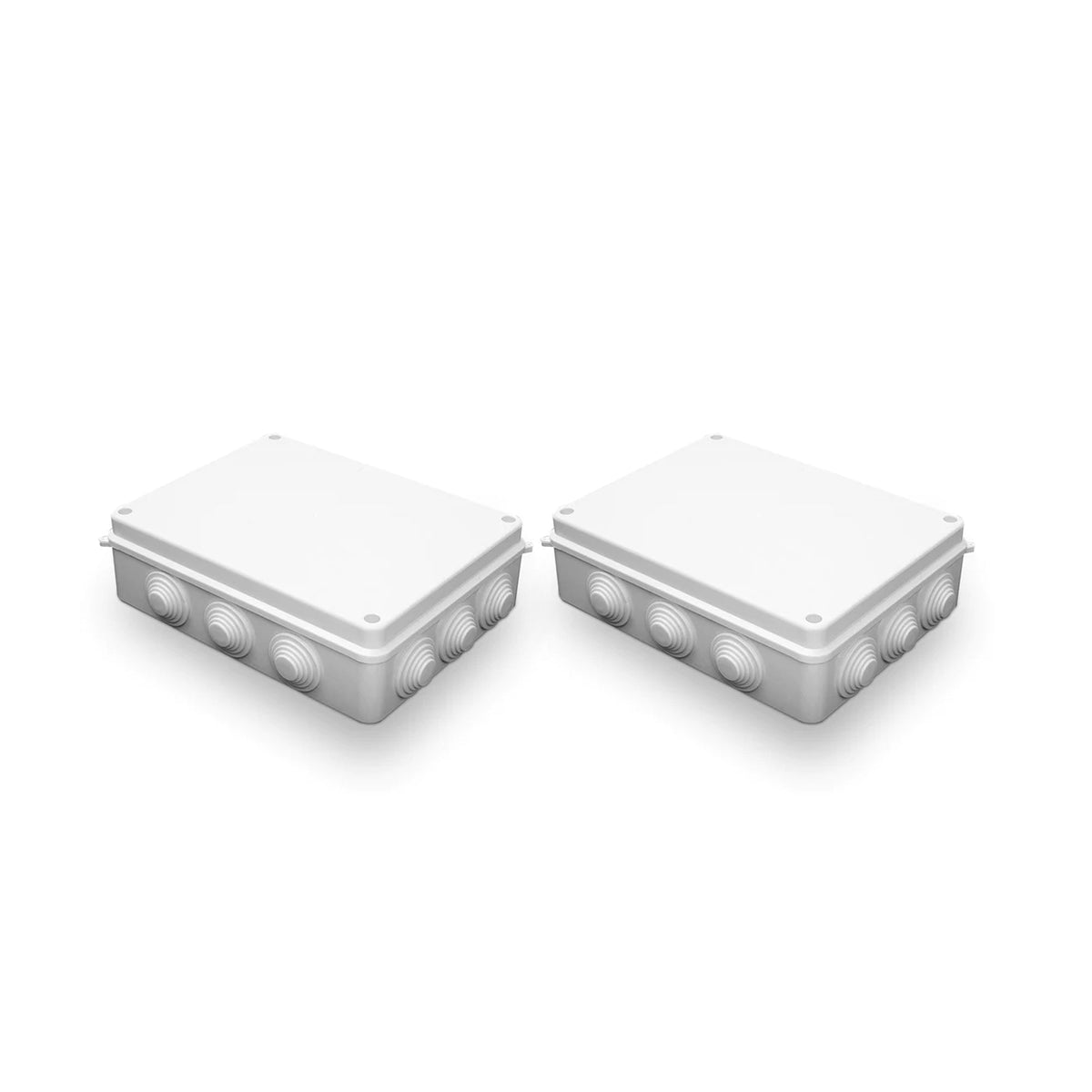 Waterproof ABS Junction Boxes – IP55 & IP65, 50 mm to 300 mm - 255 x 200 x 80mm, Pack of 2