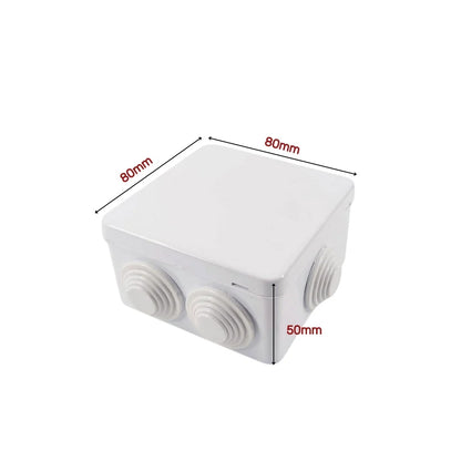 Waterproof ABS Junction Boxes – IP55 & IP65, 50 mm to 300 mm - 80 x 80 x 50mm, Single