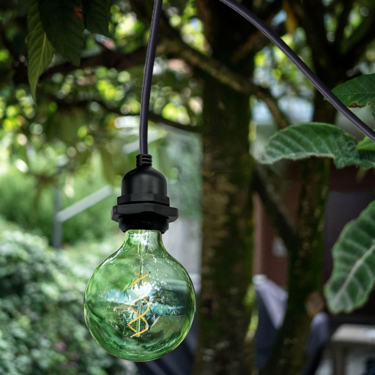 IP65 Outdoor Pendant Light – Black, Single or Pack of 2, E27 - photo 4