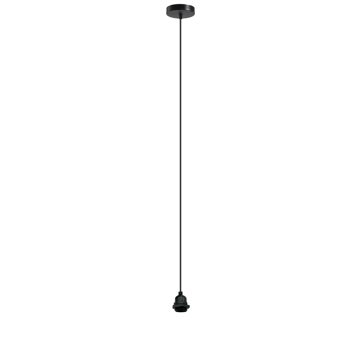 IP65 Outdoor Pendant Light – Black, Single or Pack of 2, E27 - Black, Single, Without Bulb