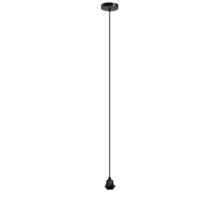 IP65 Outdoor Pendant Light – Black, Single or Pack of 2, E27 - Black, Single, Without Bulb