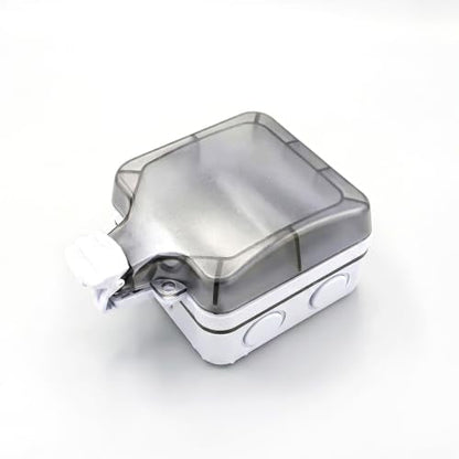 IP66 Weatherproof Outdoor Electric Box – 1 & 2 Gang - Black - 1 Gang Empty Box