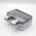 IP66 Weatherproof Outdoor Electric Box – 1 & 2 Gang - Black - 2 Gang Empty Box
