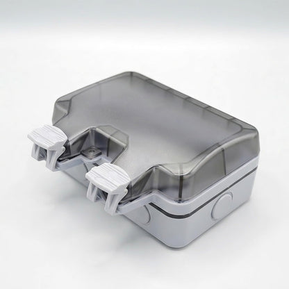 IP66 Weatherproof Outdoor Electric Box – 1 & 2 Gang - Black - 2 Gang Empty Box