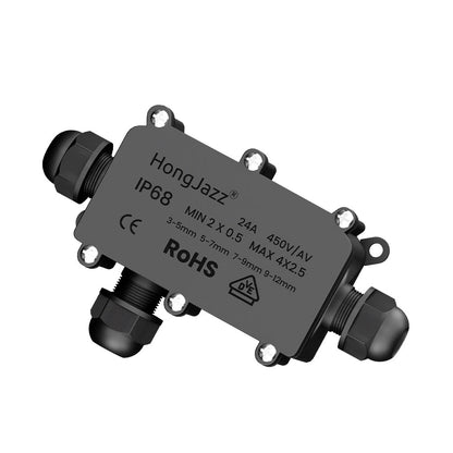 IP68 Underground Waterproof Junction Box Cable Protection Connectors - 3 way, Single