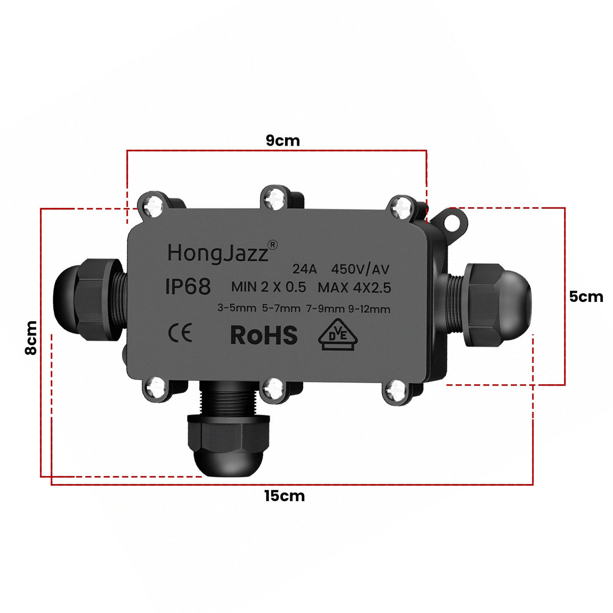 IP68 Underground Waterproof Junction Box Cable Protection Connectors - photo 4