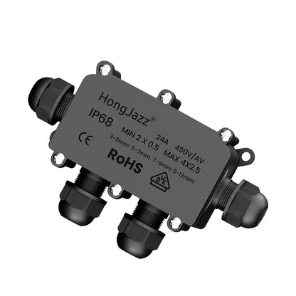 IP68 Underground Waterproof Junction Box Cable Protection Connectors - 4 way, Single