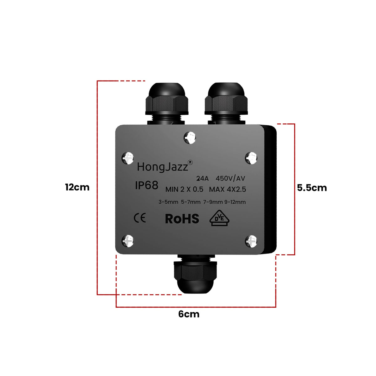IP68 Underground Waterproof Junction Box Cable Protection Connectors - photo 5