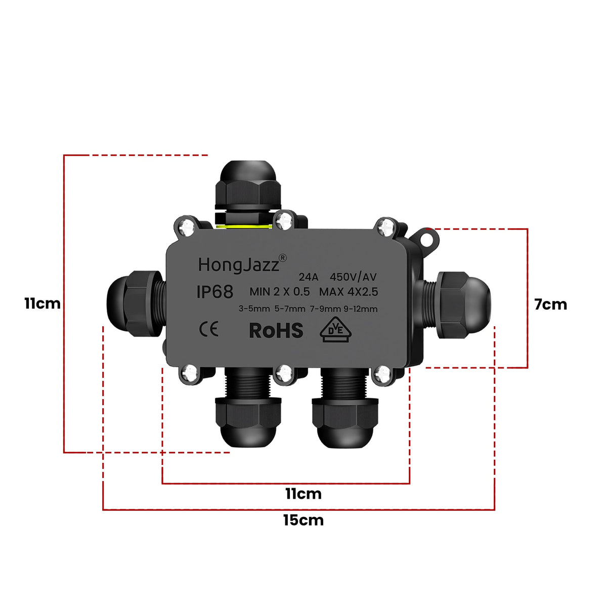 IP68 Underground Waterproof Junction Box Cable Protection Connectors - photo 7