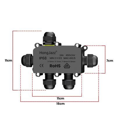 IP68 Underground Waterproof Junction Box Cable Protection Connectors - photo 7
