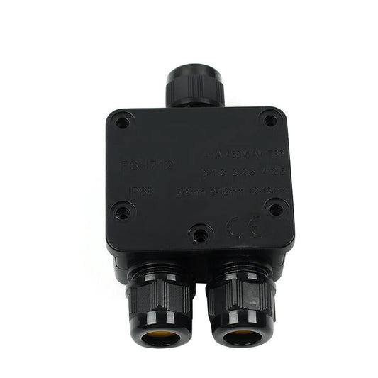 IP68 Waterproof 3 Way Junction Box – Outdoor Cable Connector - Single