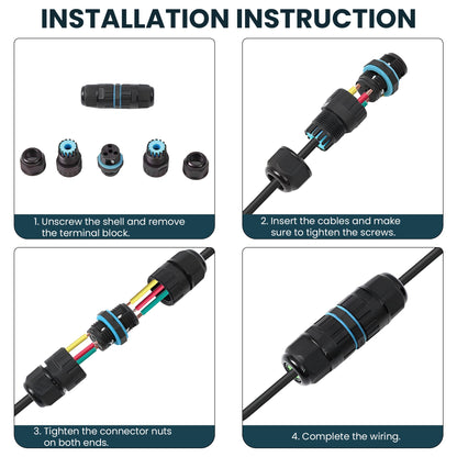 IP68 Waterproof Inline Cable Connector – I & Y Type - photo 4