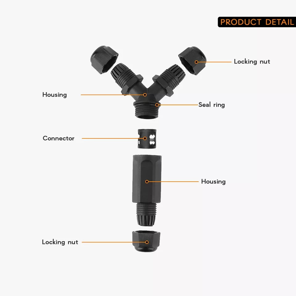 IP68 Waterproof Inline Cable Connector – I & Y Type - photo 5