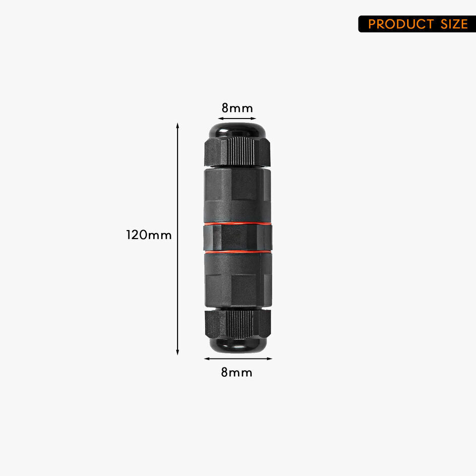 IP68 Waterproof Inline Cable Connector – I & Y Type - Single, I Connector Brown Line