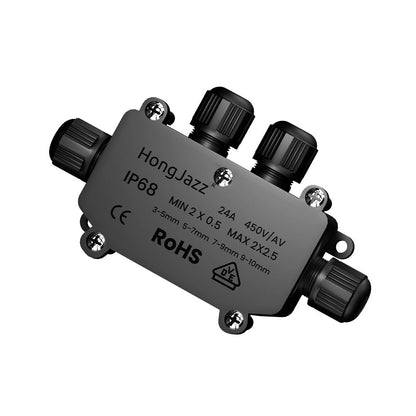 IP68 Waterproof Junction Box for Coaxial & Electrical Cable – 2, 3 & 4 Way - 4 way, Single