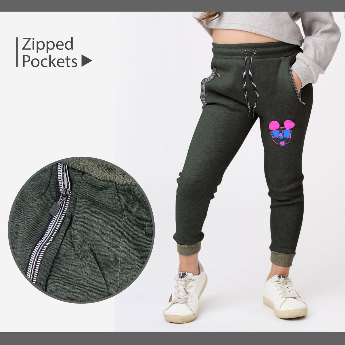 Kids' Jogging Bottoms – Zip Pockets, Ribbed Cuffs, 4 Designs - photo 4