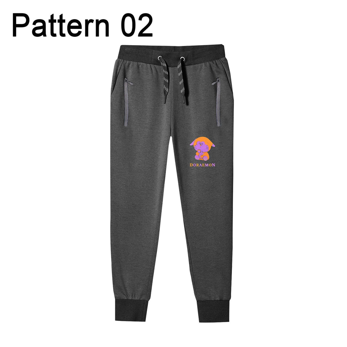 Kids' Jogging Bottoms – Zip Pockets, Ribbed Cuffs, 4 Designs - Charcoal Grey