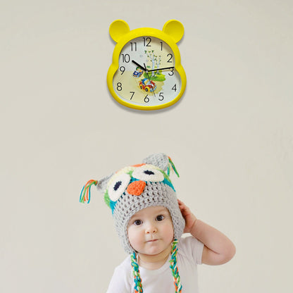 Kids' Bear Ears Wall Clock – 29 x 31 cm, Five Colours & Cartoon Designs - photo 14