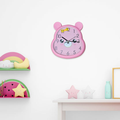 Kids' Bear Ears Wall Clock – 29 x 31 cm, Five Colours & Cartoon Designs - photo 15