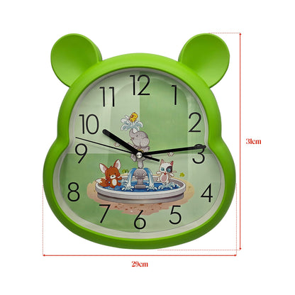 Kids' Bear Ears Wall Clock – 29 x 31 cm, Five Colours & Cartoon Designs - photo 19