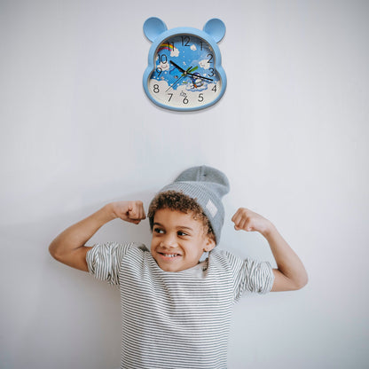 Kids' Bear Ears Wall Clock – 29 x 31 cm, Five Colours & Cartoon Designs - photo 6