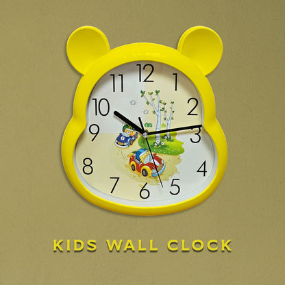 Kids' Bear Ears Wall Clock – 29 x 31 cm, Five Colours & Cartoon Designs - photo 7