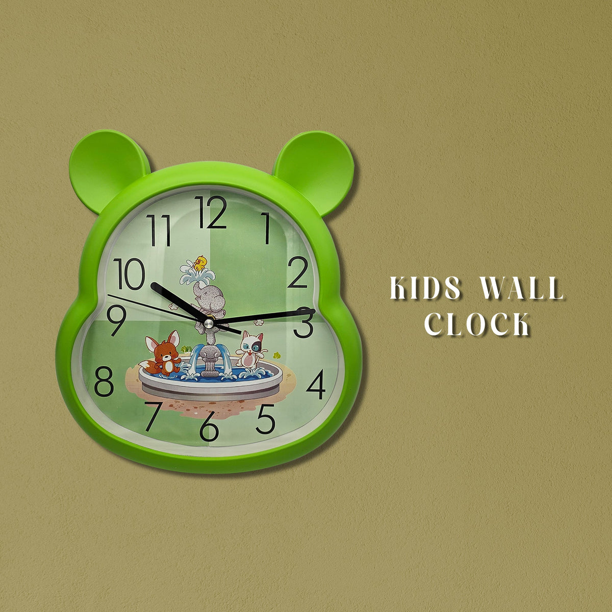 Kids' Bear Ears Wall Clock – 29 x 31 cm, Five Colours & Cartoon Designs - photo 8