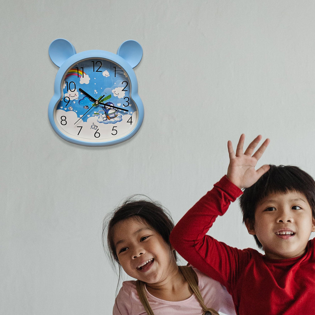 Kids' Bear Ears Wall Clock – 29 x 31 cm, Five Colours & Cartoon Designs - photo 9