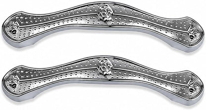 Kitchen Cabinet Handles – 7 Styles in Black or Chrome, 96, 128 or 160 mm Holes - Chrome Ornate, 160 mm Holes, Chrome, 2 Handles