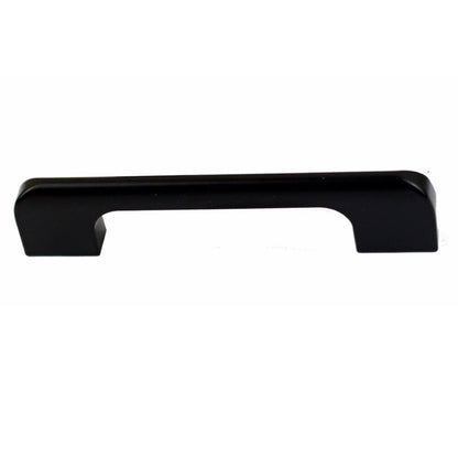 Kitchen Cabinet Handles – 7 Styles in Black or Chrome, 96, 128 or 160 mm Holes - Black Flat Bar, 96 mm Holes, Black, 1 Handle