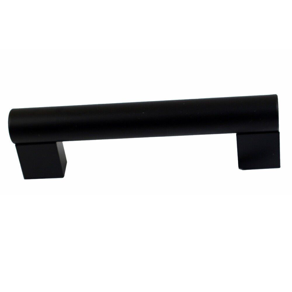 Kitchen Cabinet Handles – 7 Styles in Black or Chrome, 96, 128 or 160 mm Holes - Black Square Bar, 96 mm Holes, Black, 1 Handle