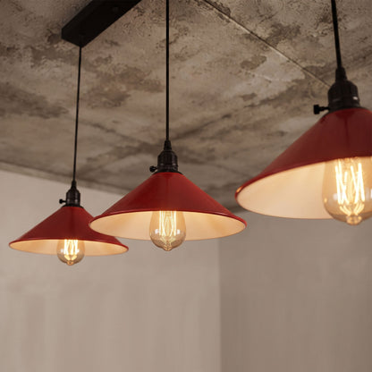 3-Light Kitchen Island Pendant – Round Plate or Bar, Cone, Cage or Bare Bulb - photo 14