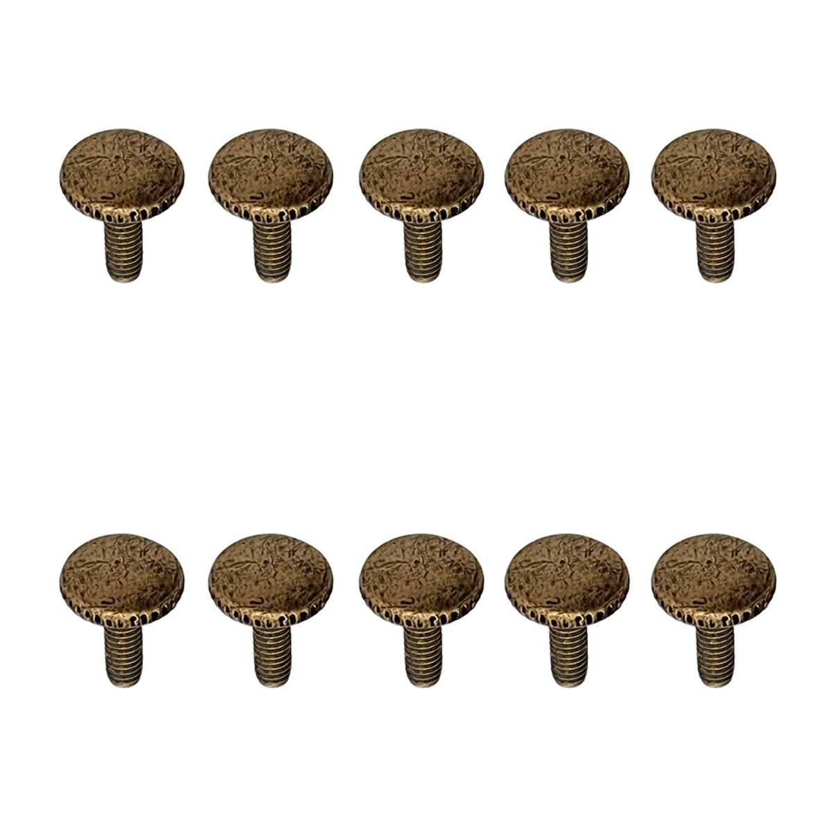 M4 Knurled Thumb Screws for Lamp Shade Rings, Pack of 10 – 3 Finishes - French Gold