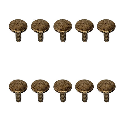 M4 Knurled Thumb Screws for Lamp Shade Rings, Pack of 10 – 3 Finishes - French Gold