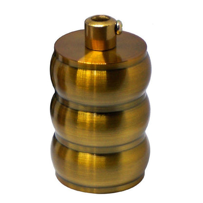Wavy E27 Lamp Holder – Retro Metal, 6 Finishes - Yellow Brass, Standard, Single