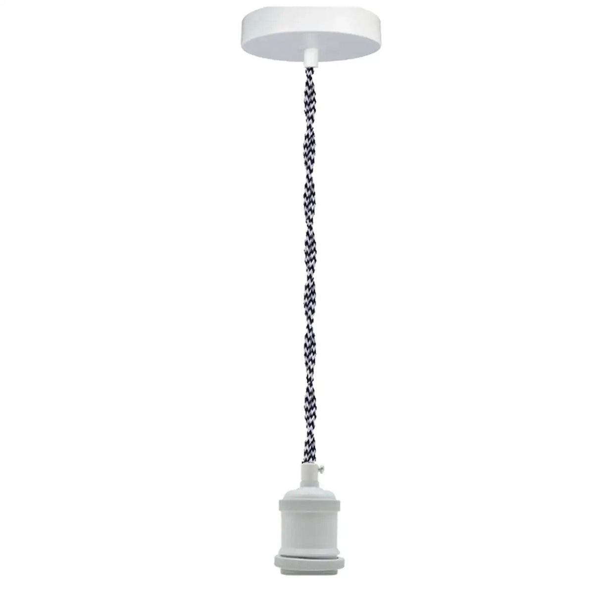 Pendant Light Fitting – White E27 Holder, 2 m Twisted Flex - photo 4