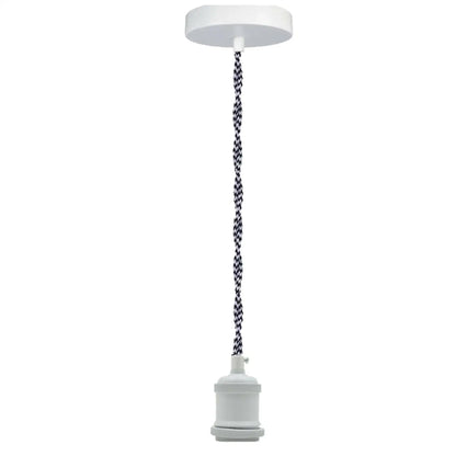 Pendant Light Fitting – White E27 Holder, 2 m Twisted Flex - photo 4