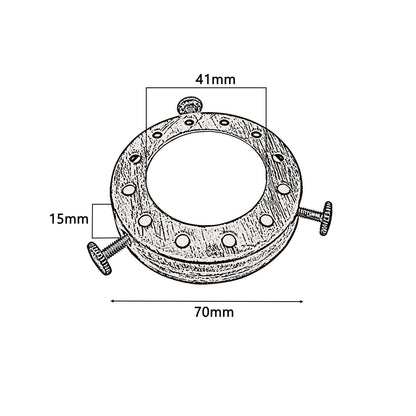 Lampshade Fitter Ring 70 mm – 3 Thumb Screws, 14 Finishes - photo 6