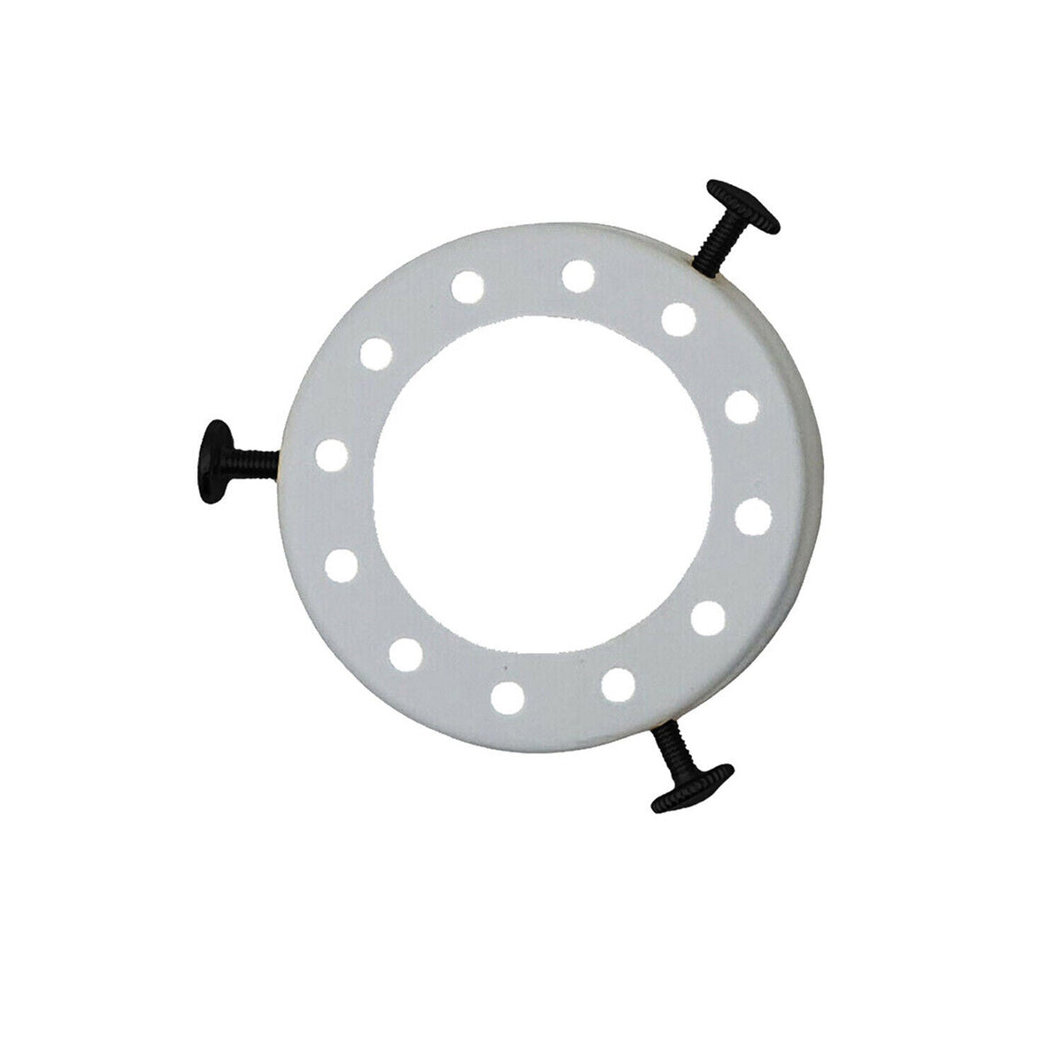 Lampshade Fitter Ring 70 mm – 3 Thumb Screws, 14 Finishes - Black & White, Single, Standard