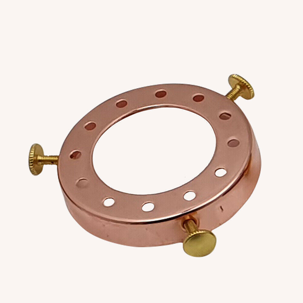Lampshade Fitter Ring 70 mm – 3 Thumb Screws, 14 Finishes - Rose Gold, Single, Standard