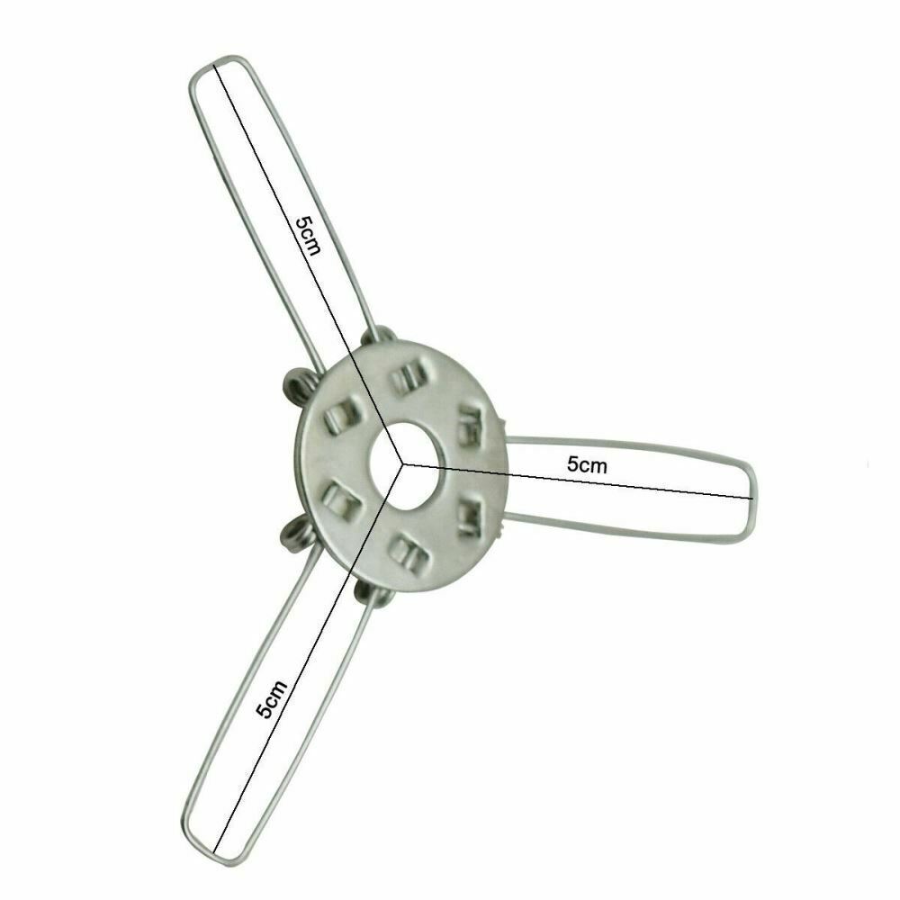 3-Arm Spring Clip Shade Retainer – 50, 60 or 80 mm - 50 mm, Standard, Single