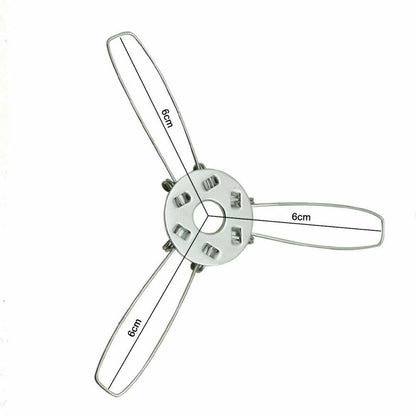 3-Arm Spring Clip Shade Retainer – 50, 60 or 80 mm - 60 mm, Standard, Single