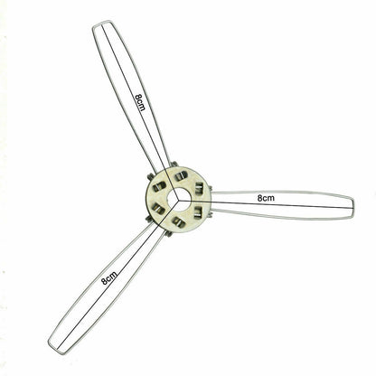 3-Arm Spring Clip Shade Retainer – 50, 60 or 80 mm - 80 mm, Standard, Single