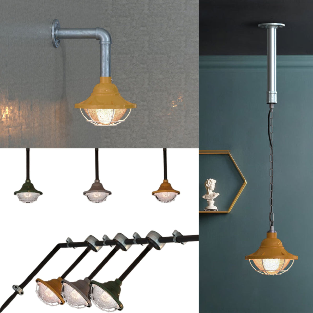 Industrial Cage Lantern Shade – 3/4 in Thread, 3 Sizes, 3 Colours - photo 13