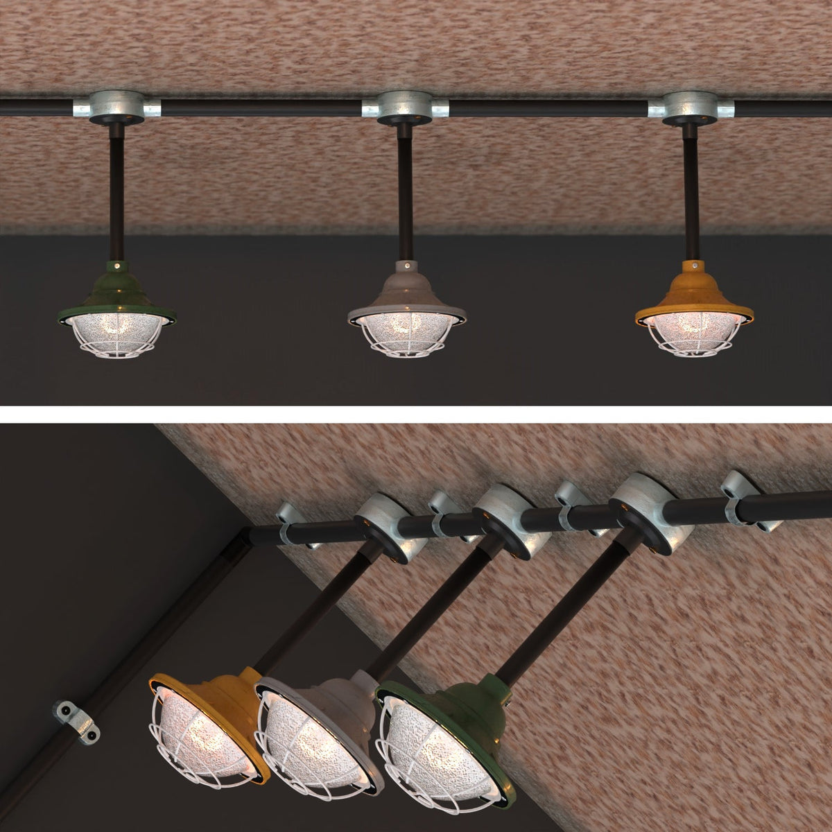 Industrial Cage Lantern Shade – 3/4 in Thread, 3 Sizes, 3 Colours - photo 14